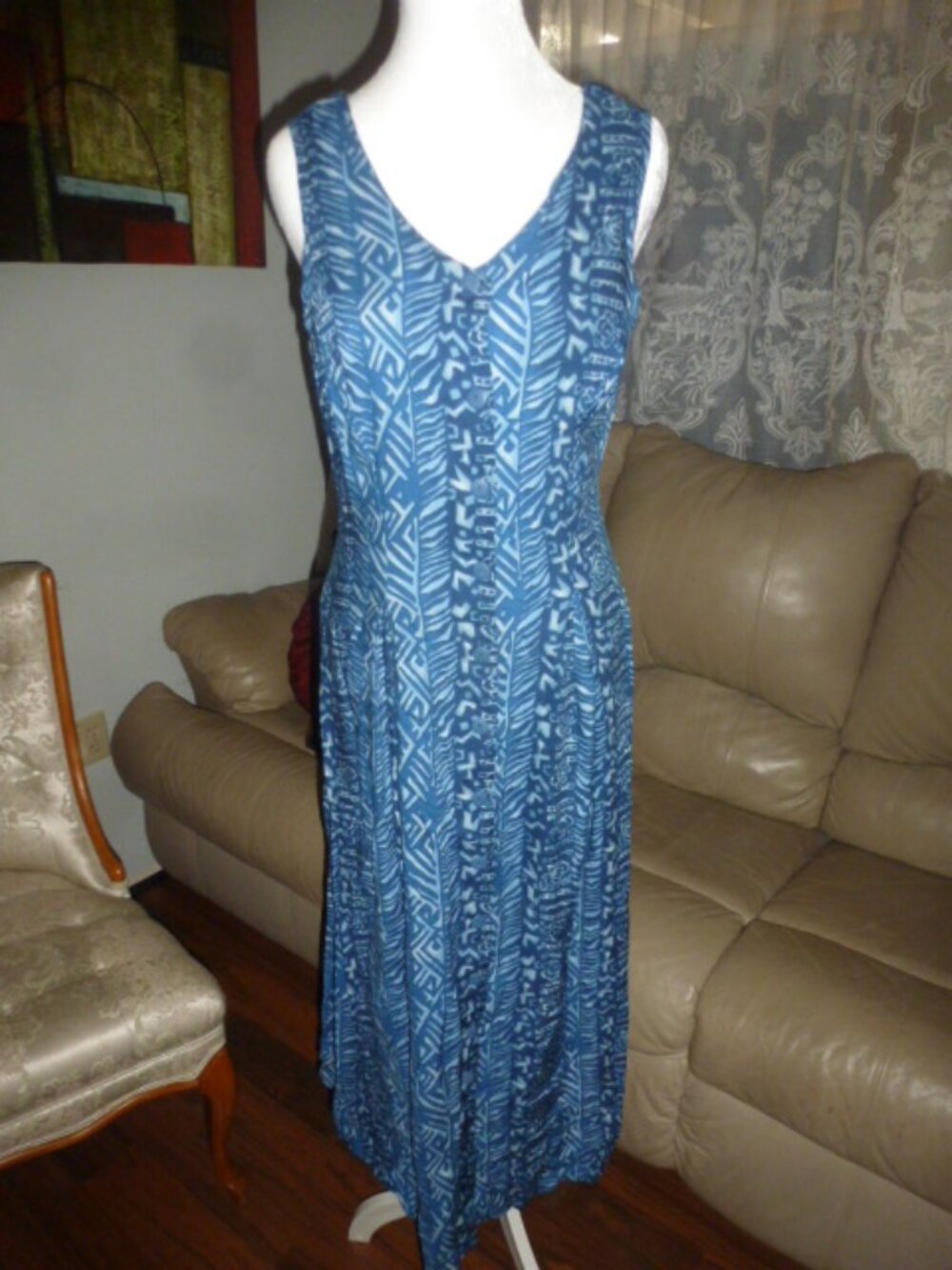 Bentley Sleeveless Button-Down Midi Dress w/ Back Tie – Size 10 – NWOT